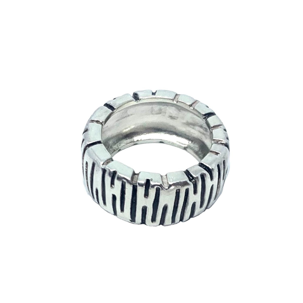 Wheel Half Dome Ring – Sterling Silver 925 – Chunky Collection
