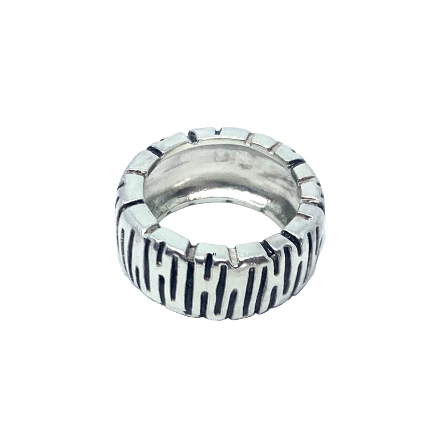 Wheel Half Dome Ring – Sterling Silver 925 – Chunky Collection