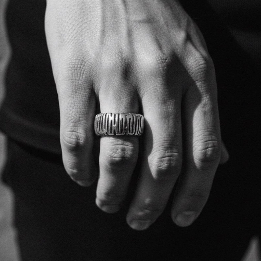 Wheel Half Dome Ring – Sterling Silver 925 – Chunky Collection