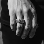 Wheel Half Dome Ring – Sterling Silver 925 – Chunky Collection