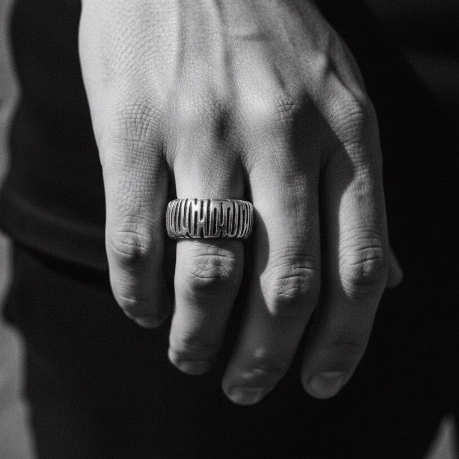 Wheel Half Dome Ring – Sterling Silver 925 – Chunky Collection