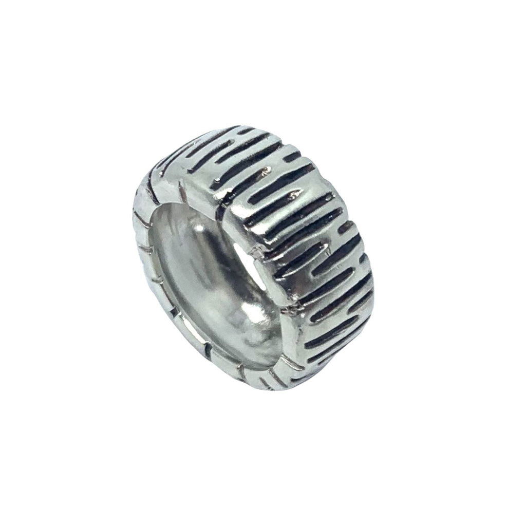 Wheel Half Dome Ring – Sterling Silver 925 – Chunky Collection