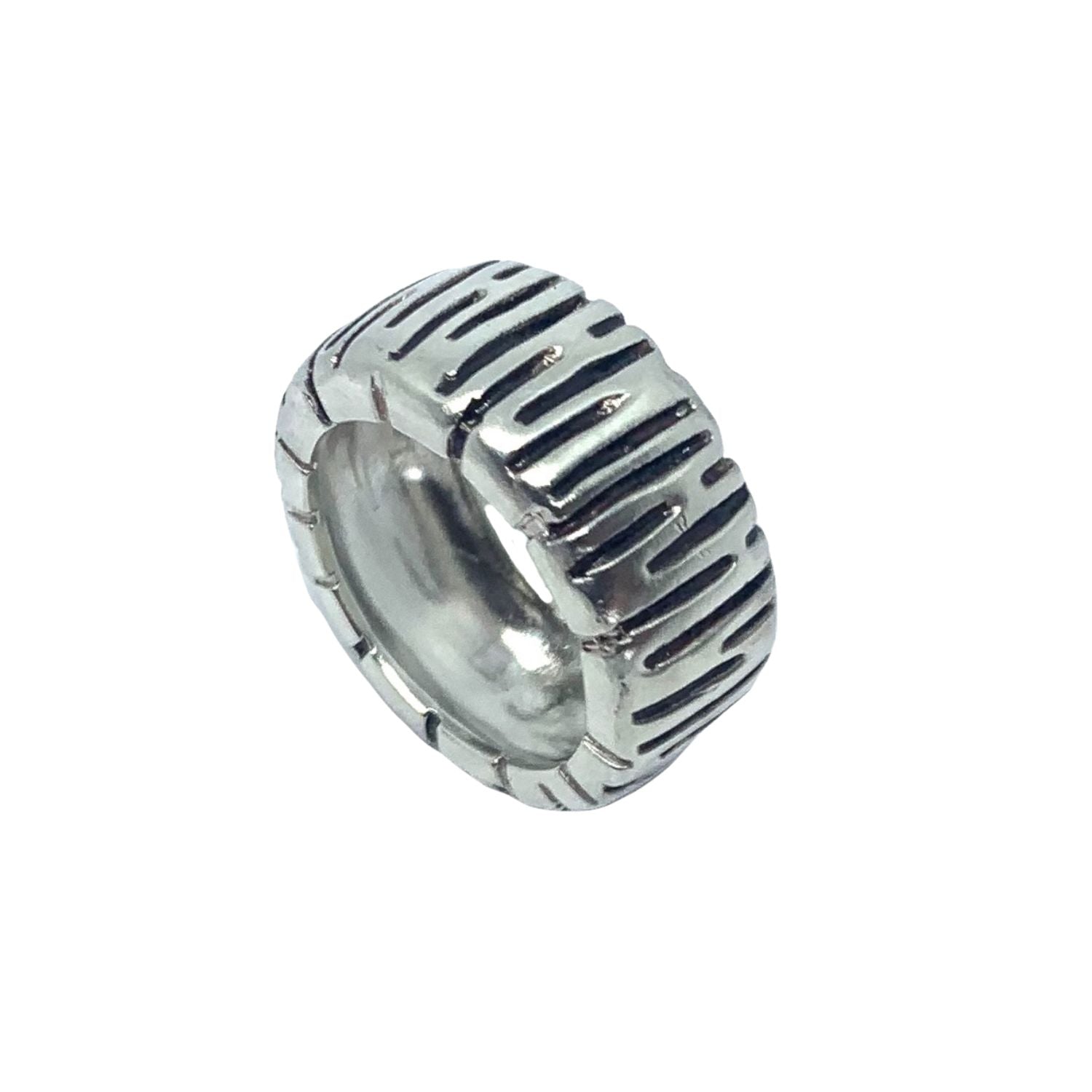 Wheel Half Dome Ring – Sterling Silver 925 – Chunky Collection
