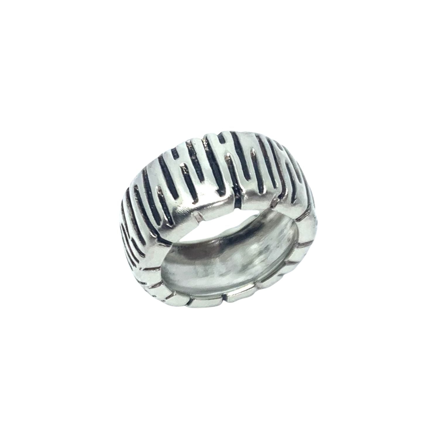 Wheel Half Dome Ring – Sterling Silver 925 – Chunky Collection