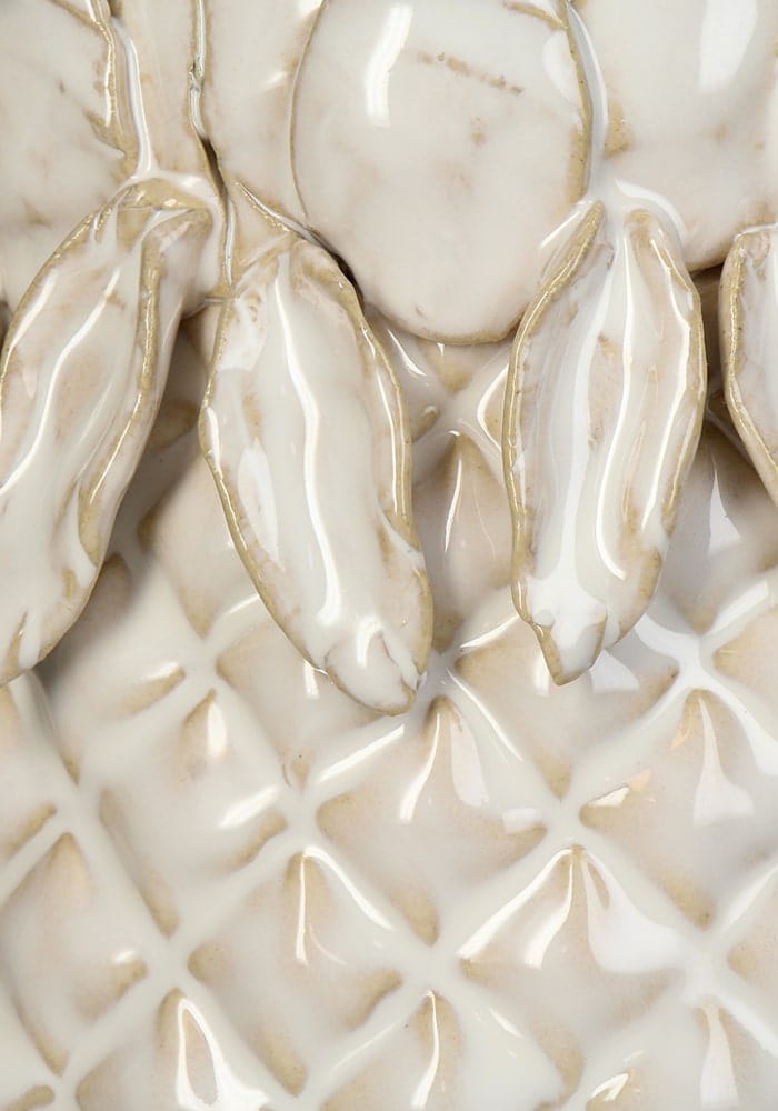 White Pineapple Vase - Hand Crafted, Playful and Minimal