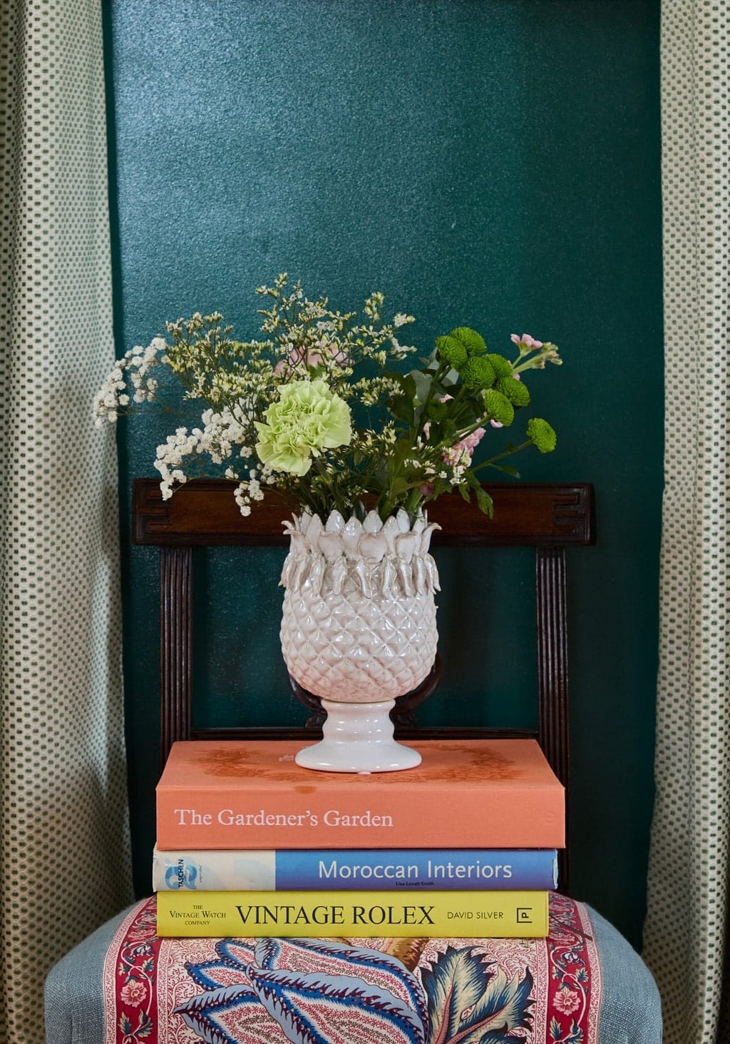 White Pineapple Vase - Hand Crafted, Playful and Minimal
