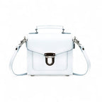 Handmade Leather Sugarcube Handbag - White