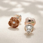 Poppy Silver & Rose Gold Vermeil Studs