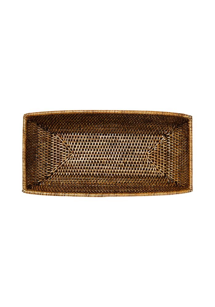 Wiltshire Long Rattan Basket in Classic Brown