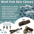 Wolf Fish Flat Chews Made from Wolf Fish Skins | The Pets Larder by The Pets Larder (wolf-fish-flat-chew-for-dogs)