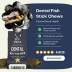 Natural Dog Chews - Fish Stick Treats for Large Dogs by The Pets Larder (wolf-fish-stick-chew-large-chew-for-dogs)