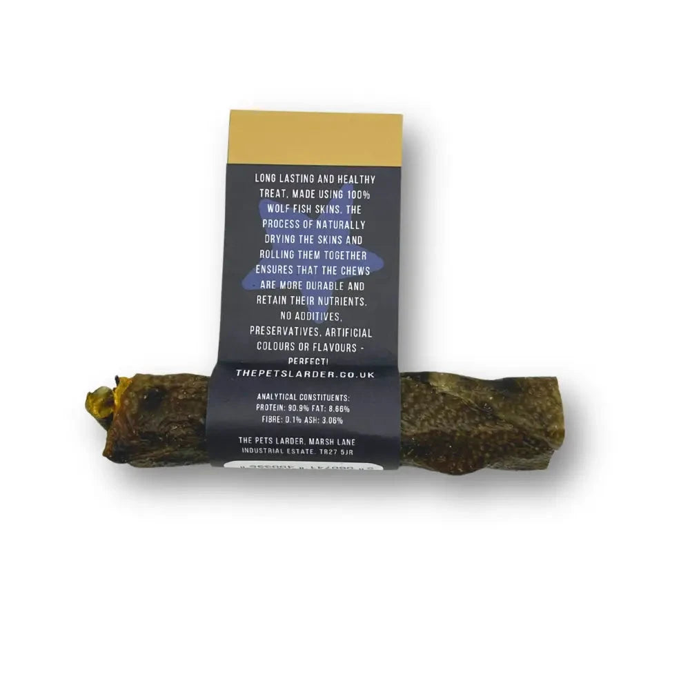 Natural Dog Chews - Fish Stick Treats for Large Dogs by The Pets Larder (wolf-fish-stick-chew-large-chew-for-dogs)