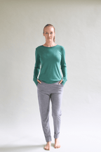 Womens Merino 24 Hour Trouser 190g Lightweight, Grey Marle