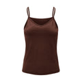 Womens Merino Cami, Chocolate Brown