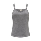 Womens Merino Cami, Grey Marle