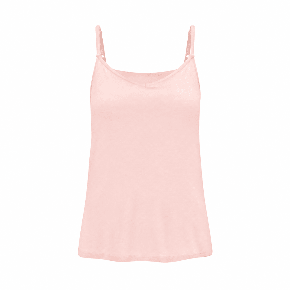 Womens Merino Cami, Pink Peach Blossom