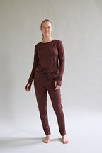 Womens Merino Long Sleeve, Chocolate Brown
