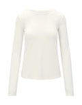 Womens Merino Long Sleeve, Ivory White