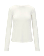 Womens Merino Long Sleeve, Ivory White