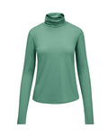 Womens Merino Polo Neck, Emerald Green