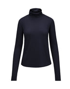 Womens Merino Polo Neck, Midnight