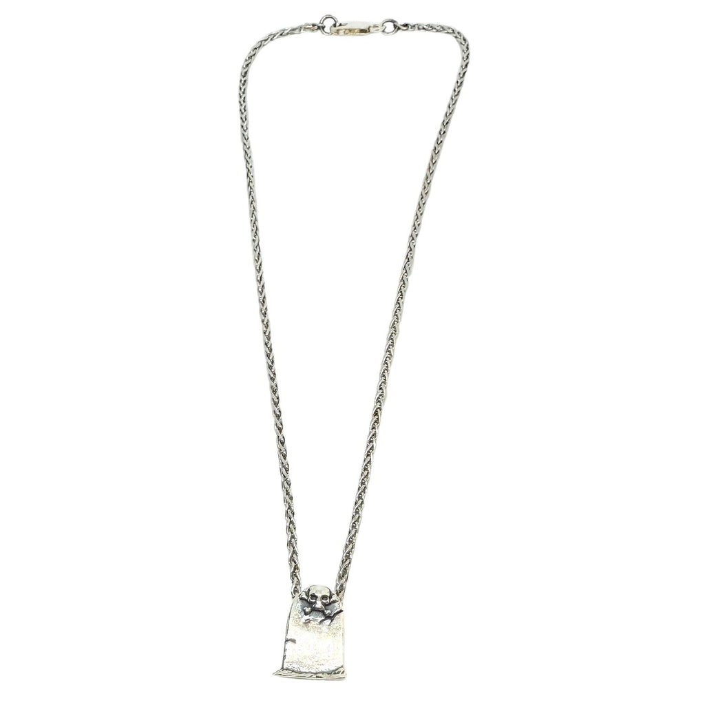 Skeleton Grave Spiga Chain Necklace in Sterling Silver 925 – 38cm