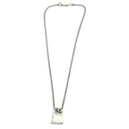 Skeleton Grave Spiga Chain Necklace in Sterling Silver 925 – 38cm