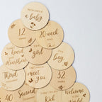 Wooden Pregnancy Milestone Disc Set
