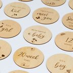 Wooden Pregnancy Milestone Disc Set
