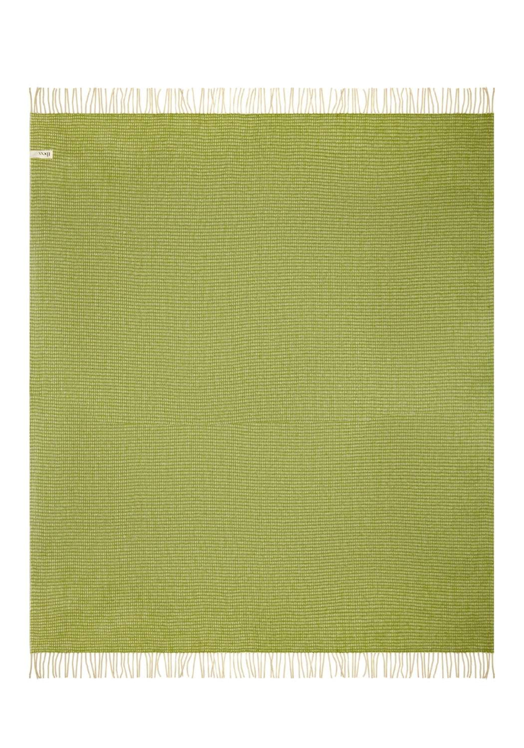 Wool Waffle Blanket In Green