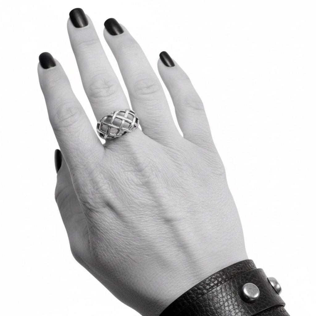 Woven Dome Ring – Sterling Silver 925 – Statement Ring
