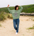 Snuggle Up in Style with the Cream Chow Chow Women's Oversized Sweatshirt – Aloof Floof Approved!