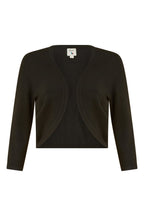 Yumi Black Knitted Curve Bolero