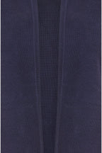 Yumi Navy Cropped Cardigan With Bell Sleeves