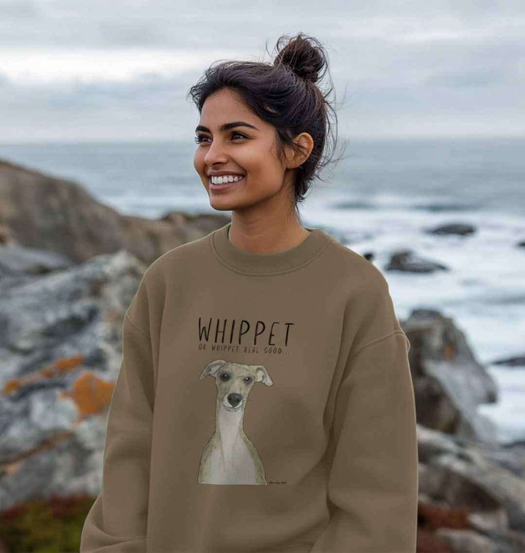 Whippet-Inspired Women’s Oversized Sweatshirt: Cozy, Cool, and Zoomie-Approved!